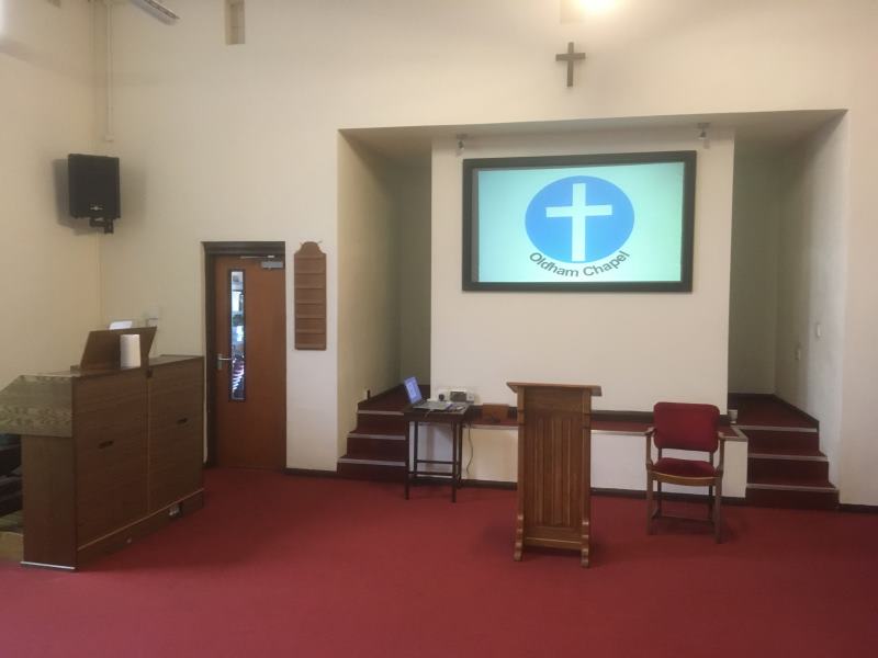 Interior of Oldham Chapel